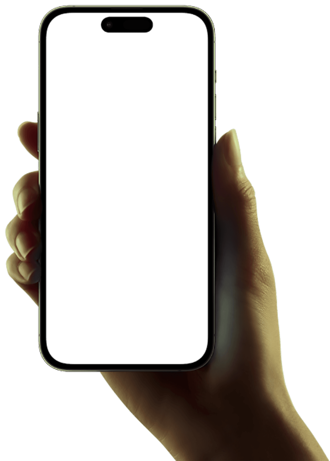 Hand holding GHOST app